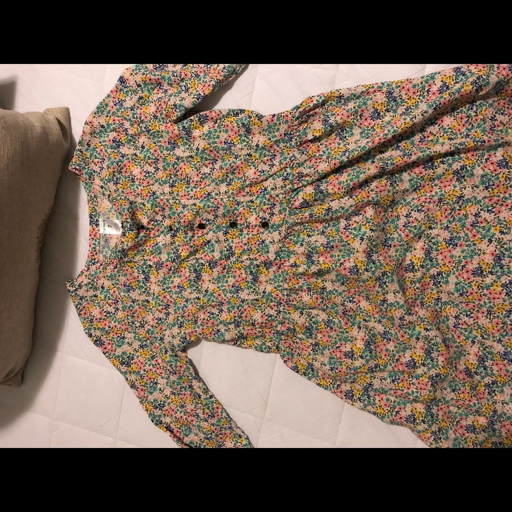 Girls floral long sleeve dress